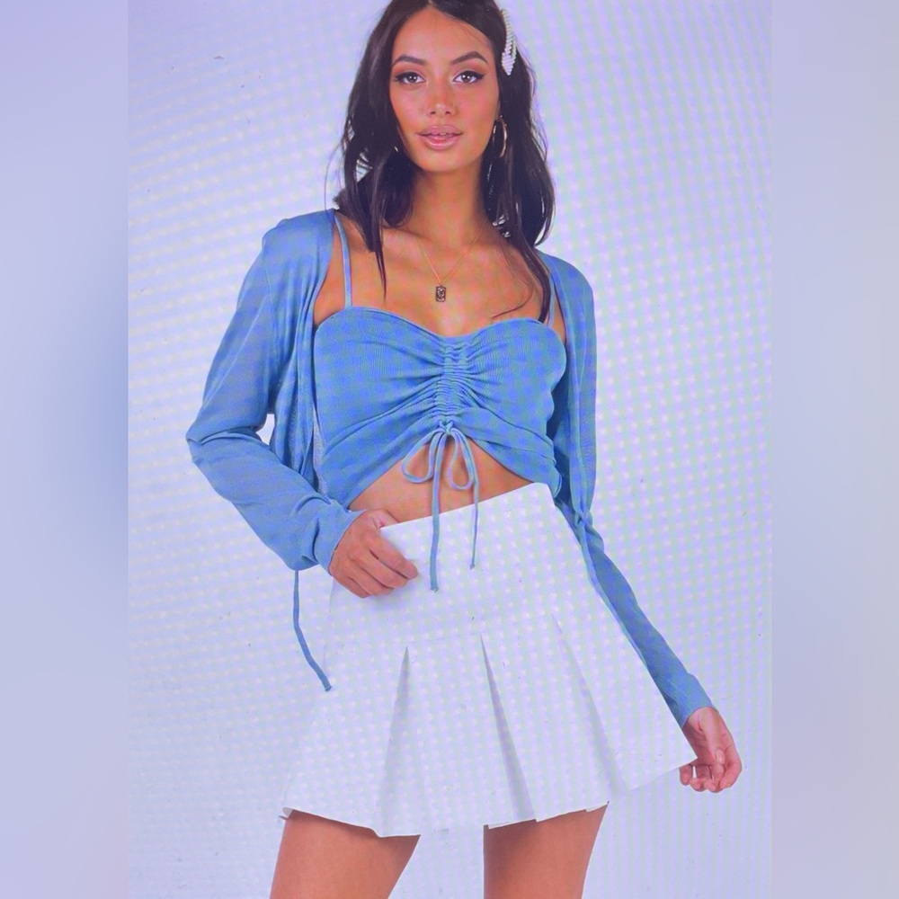 Princess Polly Rescue Me Pleat Mini Skirt In White